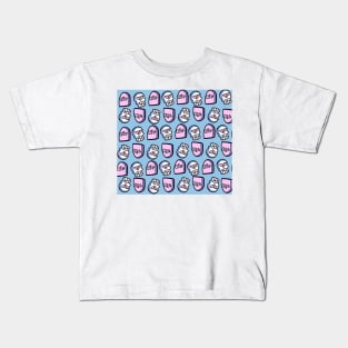 Pastel - Tombstone & Skull - Blue Kids T-Shirt